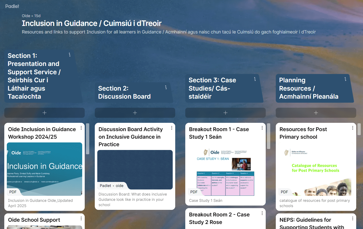 Padlet Ionchuimsiú i dTreoir