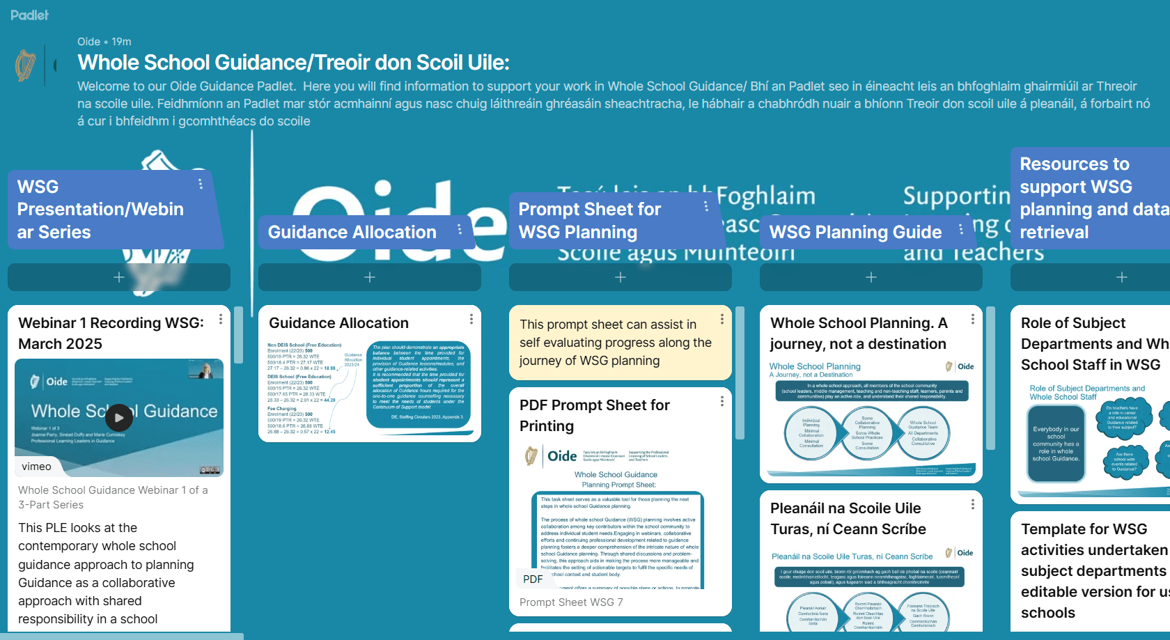 Padlet Ionchuimsiú i dTreoir