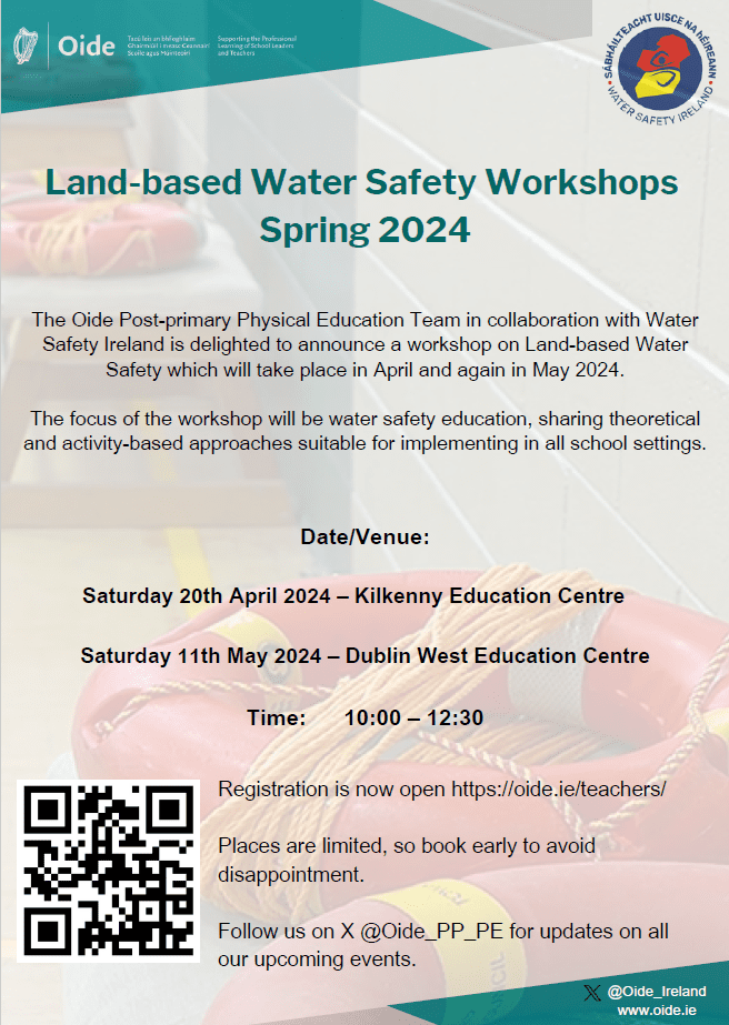 Land based Water Safety Workshop flyer 1