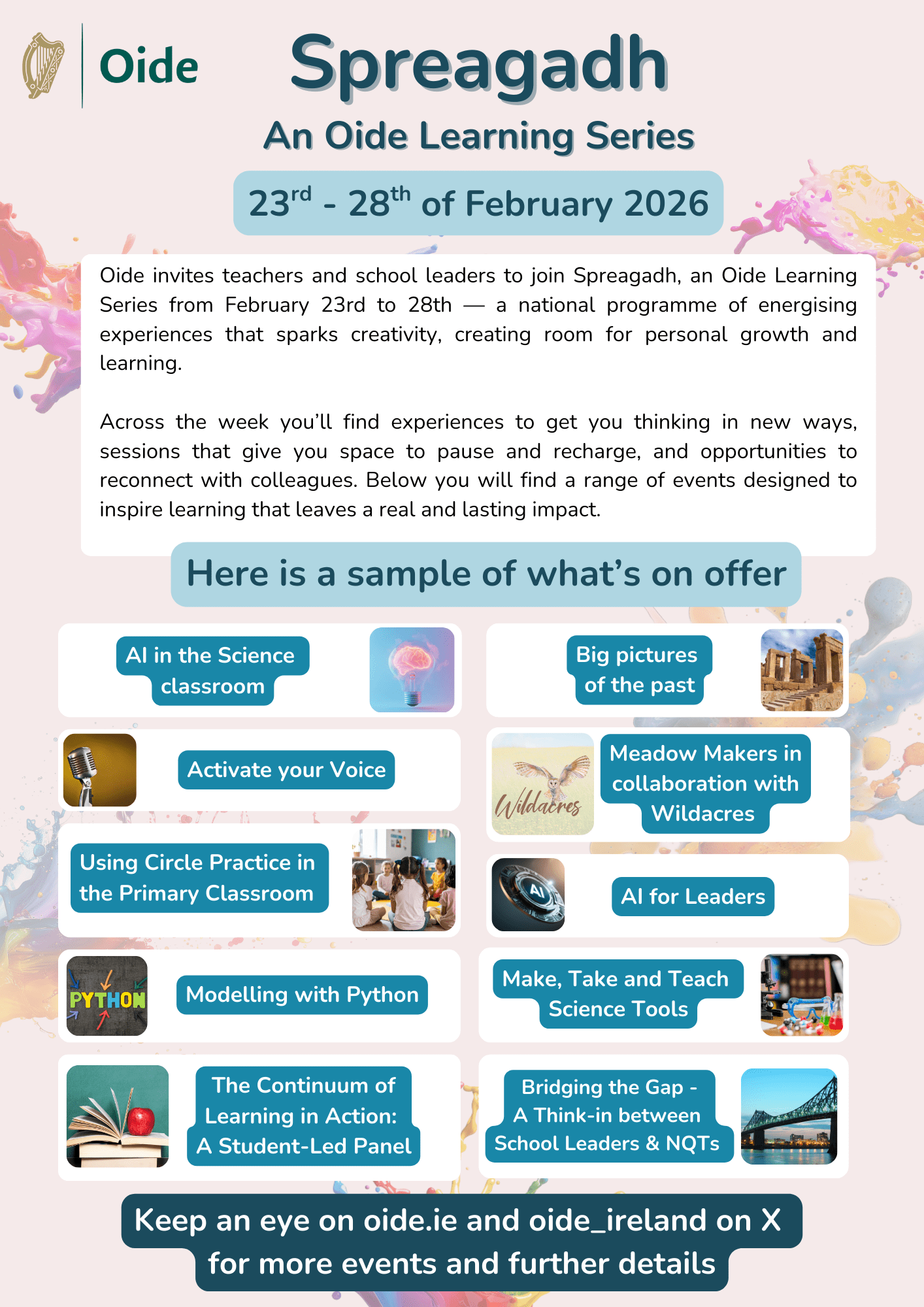 Spreagadh launch flyer Niall Kelly