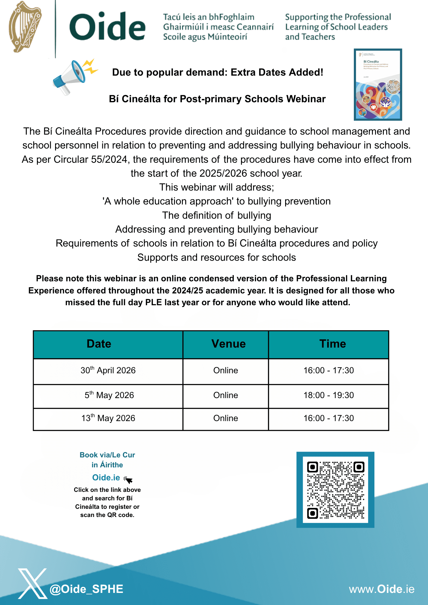 Extra Dates Bí Cineálta Webinar 2025 26